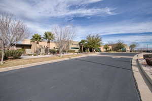 View of front of home featuring stucco siding