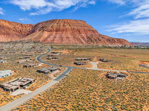 Mountain view with a desert landscape