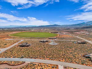 View of mountain background featuring a desert landscape and rural landscape