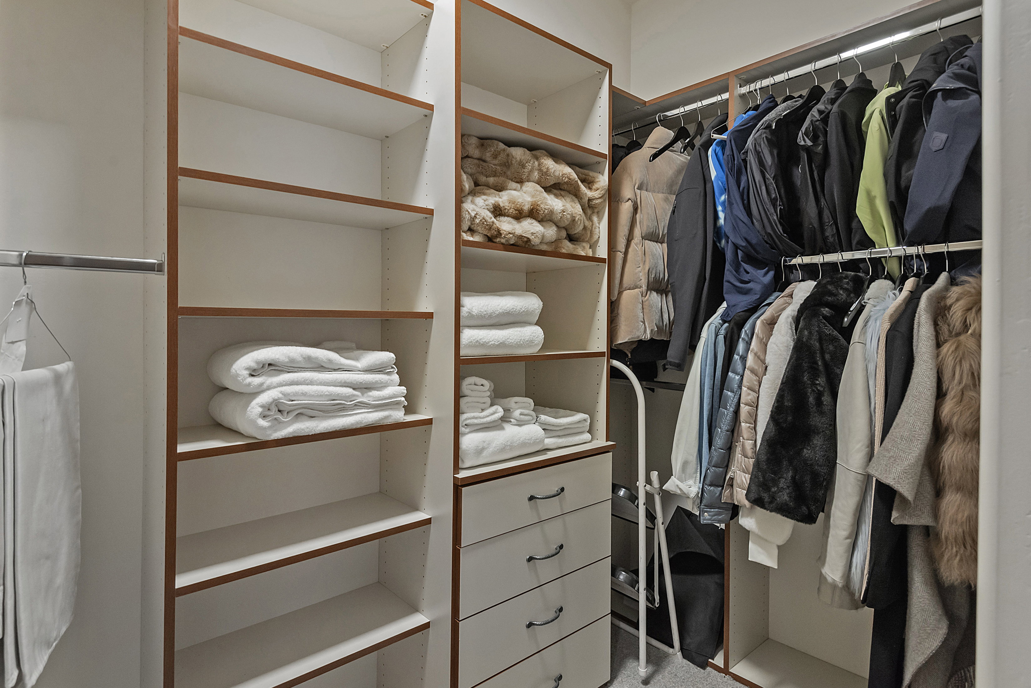 View of walk in closet
