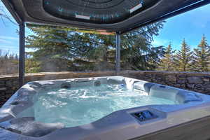 Exterior view of a hot tub