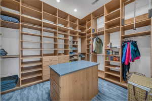 View of walk in closet