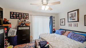 Bedroom with ceiling fan