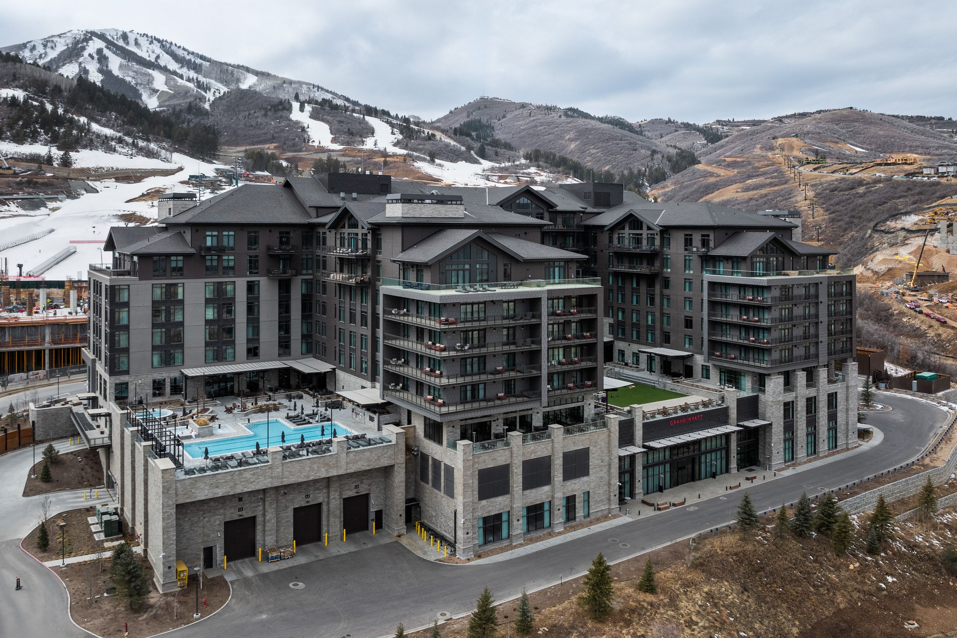 Drone / aerial view of mountains
