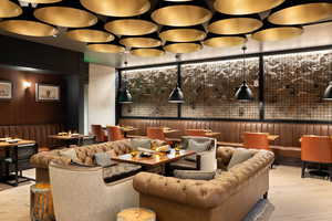 Lobby with wooden walls