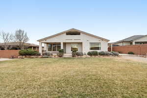 View of front of property with a porch