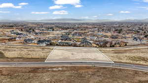 View of property location with nearby suburban area and property parcel outlined