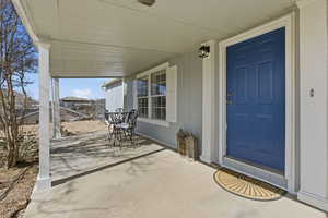 View of exterior entry