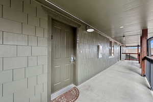 View of exterior entry