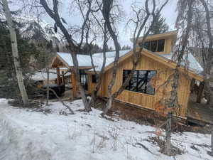 View of front facade featuring a deck