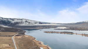 Water view featuring a mountain backdrop