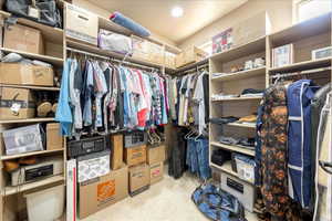 View of walk in closet