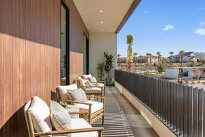Balcony with a residential view