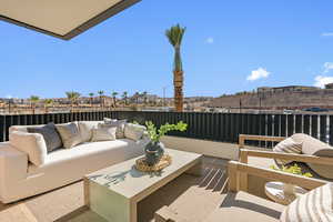 View of patio / terrace featuring outdoor furniture