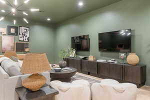 Living room featuring recessed lighting