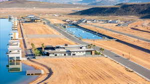 View of property location featuring a water and mountain view