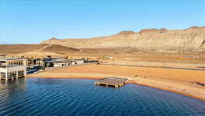 Water view featuring a mountainous background