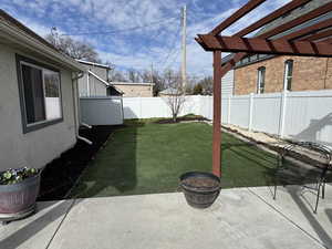 Rear yard with turf landscaping