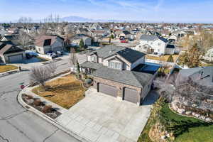Aerial view of residential area