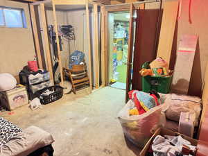 View of below grade area