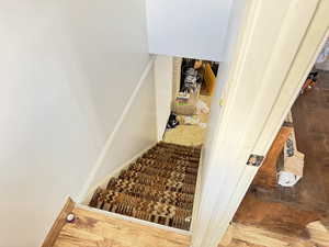 Stairs with baseboards