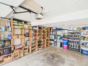 Garage attached to home and a garage door opener