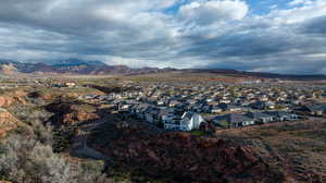 View of mountain backdrop with nearby suburban area