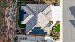 View from above of property