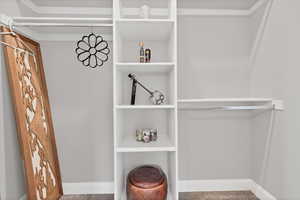 View of walk in closet