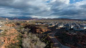 Mountain view featuring nearby suburban area