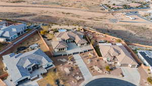 Aerial view of residential area