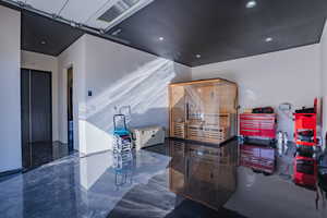 Miscellaneous room with a relaxing sauna and recessed lighting