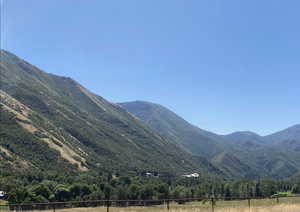 Mountain view with rural landscape