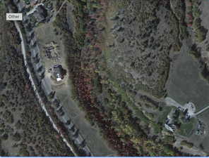 Aerial map of property and surrounding area