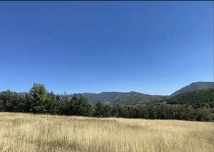 Mountain view with rural landscape and a forest