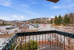 View of community with a balcony and a mountain view