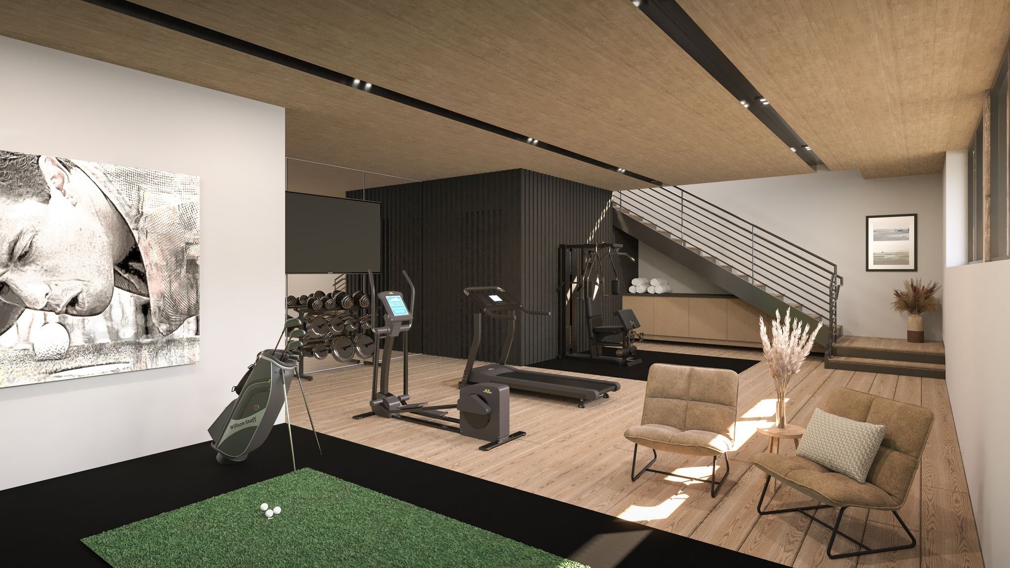 View of workout area