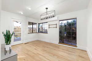 Dining with lots of natural light and showcase windows.