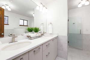 Owners suite double vanity