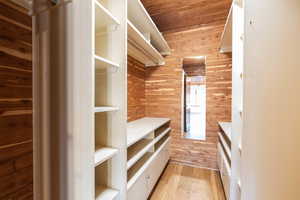 Owners suite cedar closet with organizers