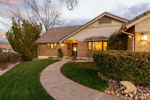 Welcoming entrance with new sod