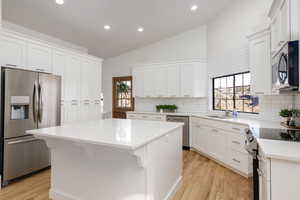 Beautifully laid out kitchen with large island.