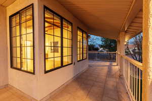 View of balcony into owners suite.