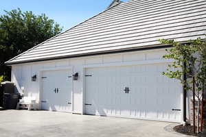 Garage with driveway