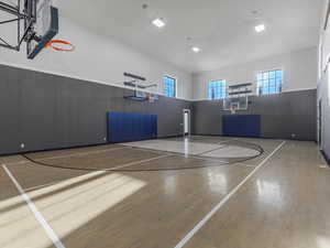 View of basketball court with community basketball court