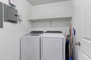 Dedicated laundry area.
