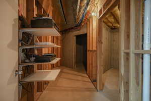 View of below grade area