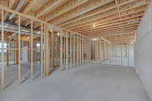 View of unfinished below grade area