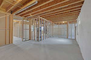 View of unfinished basement