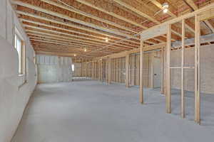 View of below grade area